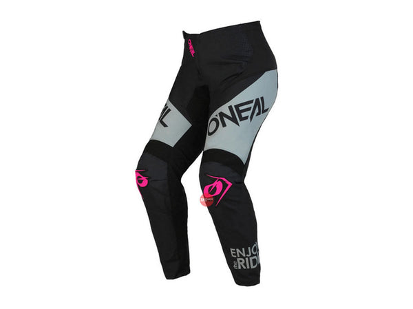 Oneal 23 Elmt Racewear V.23 Black Pink Womens 8 10T 24 Youth Off Road Pants Waist Size 24"