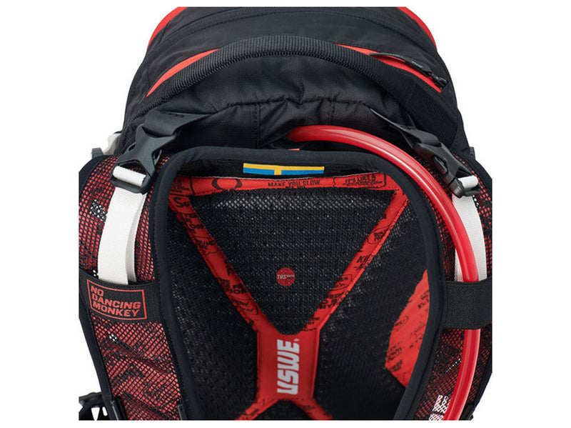 USWE Flow 25L Mtb Protector Pack Black Red Hydration Size Medium