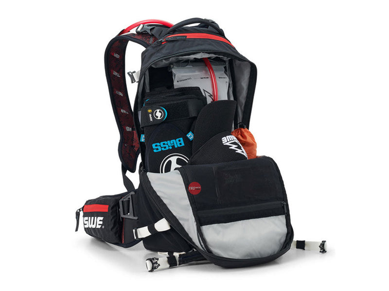 USWE Flow 25L Mtb Protector Pack Black Red Hydration Size Medium