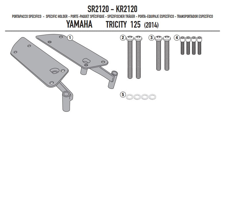 Givi Rear Rack For Monolock Yamaha Tryptik/tricity 125/155 '14- SR2120