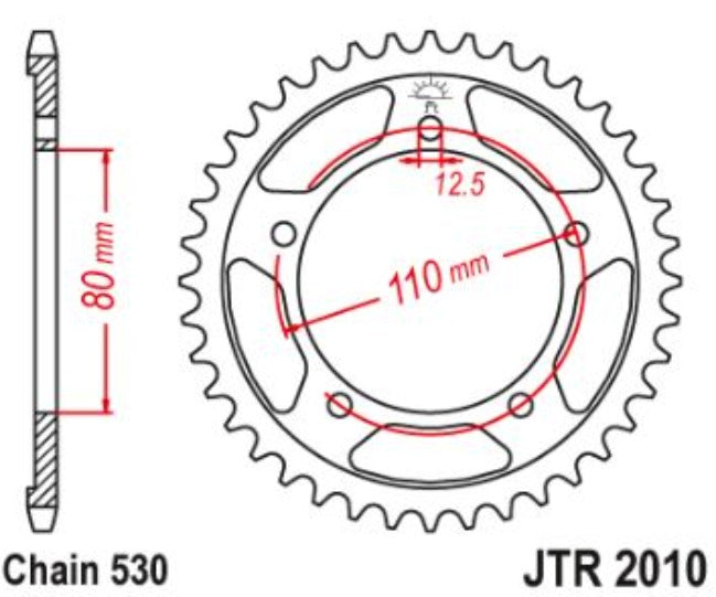 JT Sprockets Rear OE Steel T46