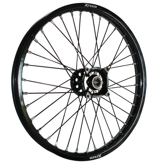 X-Tech Ktm/husq/gas Gas 1.60x21 Front Blk Rim/blk Hub/blk Spk