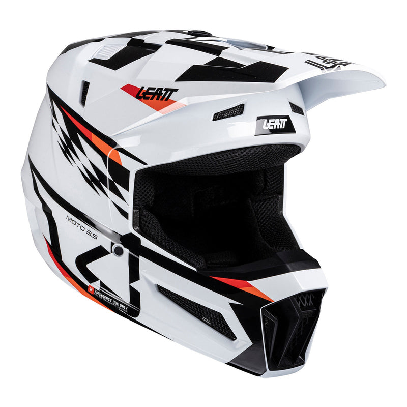 Leatt 2025 3.5 Junior Helmet Kit White Size Youth Medium