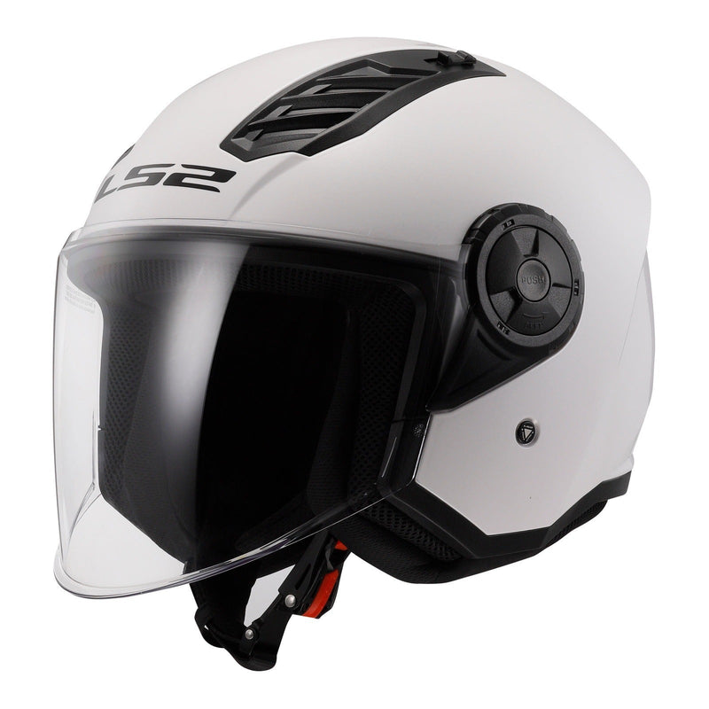 LS2 OF616 Airflow II White Open Face Helmet Size XS 53cm 54cm