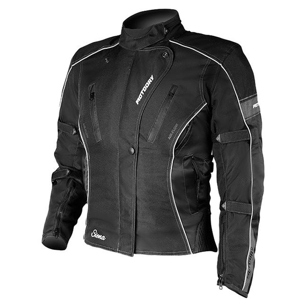 MotoDry Jacket Sienna Black White Womens 4XL EU 22