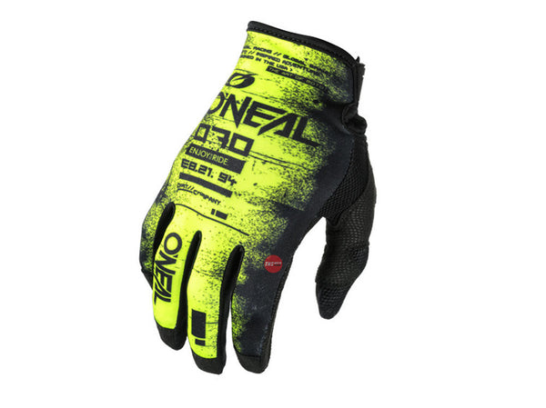 Oneal 25 Mayhem Scarz V.24 - Yellow 8-SM Off Road Gloves Size Small