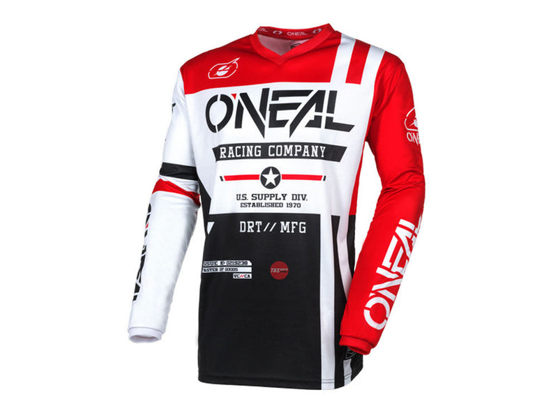 Oneal 25 Element Jersey Warhawk V.24 Black White red Off Road Jerseys Size Medium