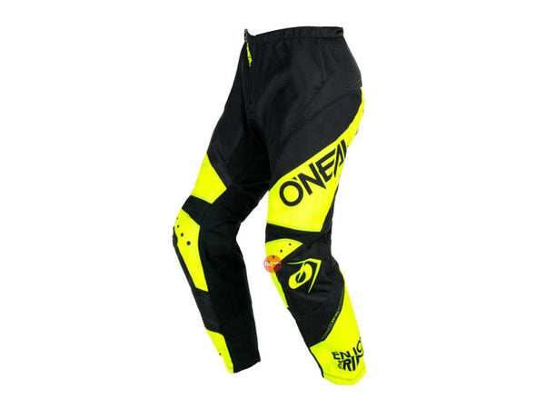 Oneal 24 Element Racewear V.24 Black n-Yellow 36 Off Road Pants Waist Size 36"
