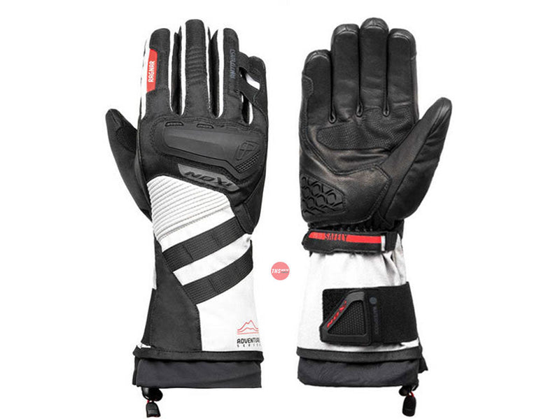 Ixon Pro Ragnar Black Grey Red Road Gloves Size XL