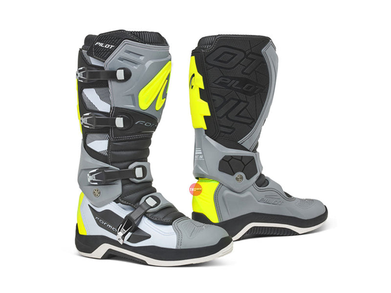 Forma Pilot Grey white yellowfluo Off Road Boots Size (EU) 42