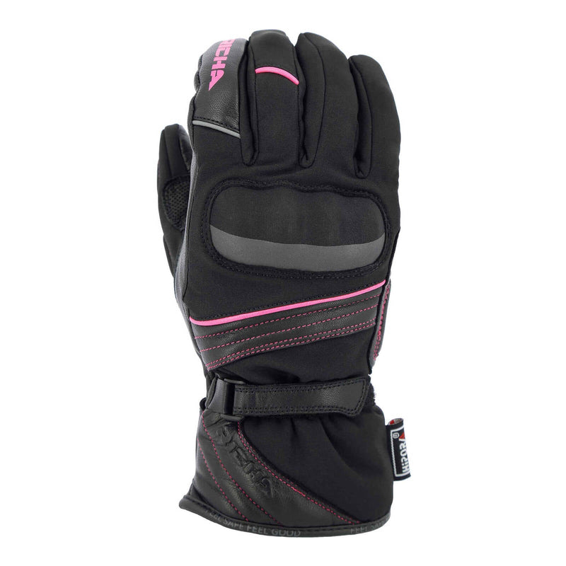 Richa Ladies Ella All-Season Glove - Black / Pink Size Large