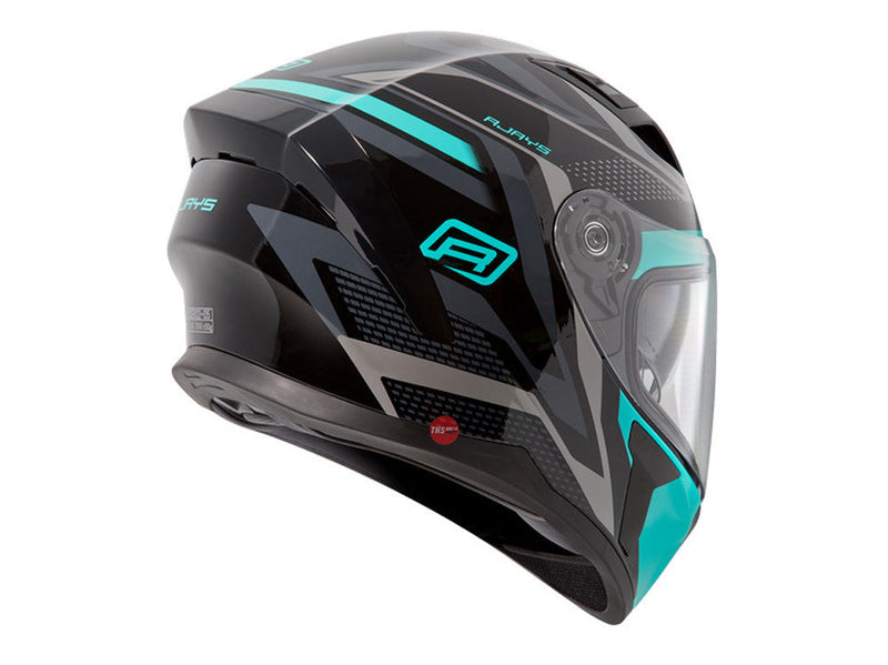 Rjays Apex IIi Ignite Black Aqua Road Helmet Size Small 56cm