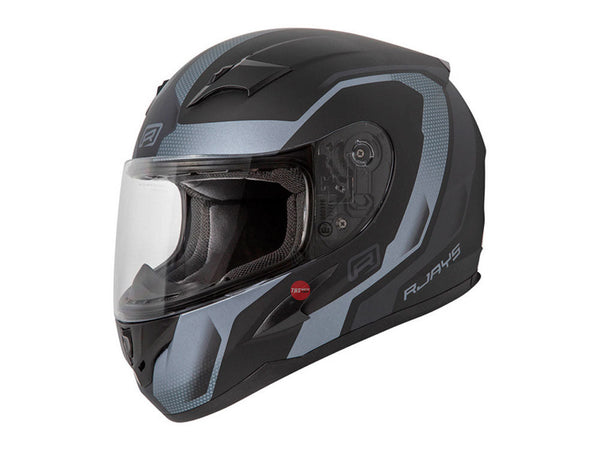 Rjays Large Grid Matt Black Grey Road Helmet Size 60cm
