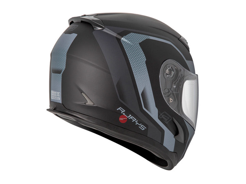 Rjays Grid Matt Black Grey Road Helmet Size 2XL 64cm THS Moto NZ