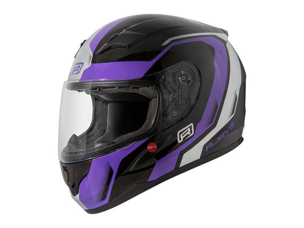 Rjays Grid Gloss Black Purple Road Helmet Size 2XS 52cm