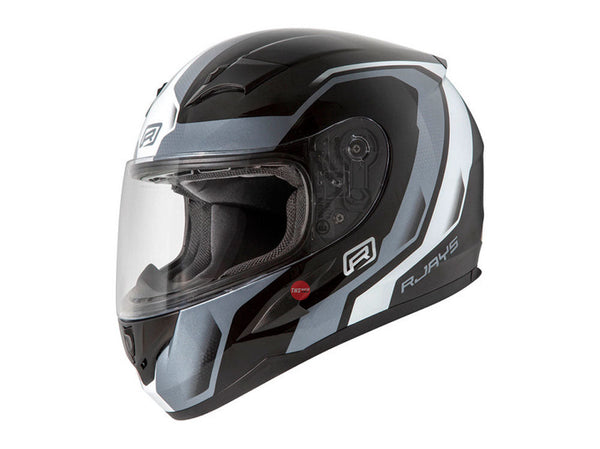 Rjays 2XL Grid Gloss Black White Road Helmet Size 64cm