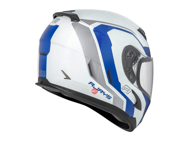 Rjays Grid Gloss White Blue Road Helmet Size Small 56cm