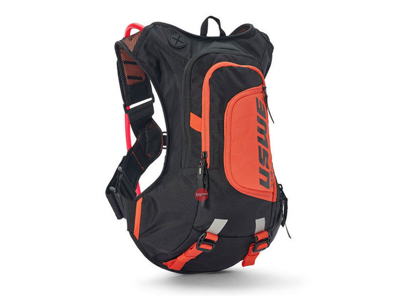 USWE Raw 8L Dirt Biking Hydration Pack Black/factory Org