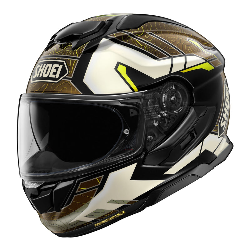 Shoei GT-Air 3 Hike TC11 - White / Brown / Hi-Vis Yellow Size XS 54cm