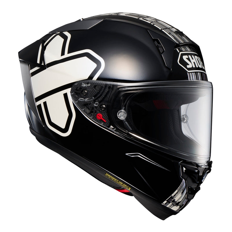 Shoei X-SPR Pro Helmet Cross Logo TC5 - Black / White Size 2XL 64cm