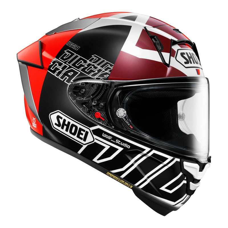 Shoei X-SPR Pro Helmet Diggia 2 - Black / Red / White Size Large 60cm