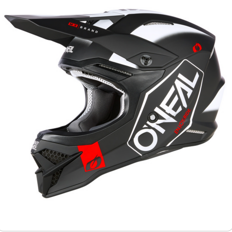 O'Neal 3SRS HEXX V.23 Helmet - Black/White - Size Small 56cm