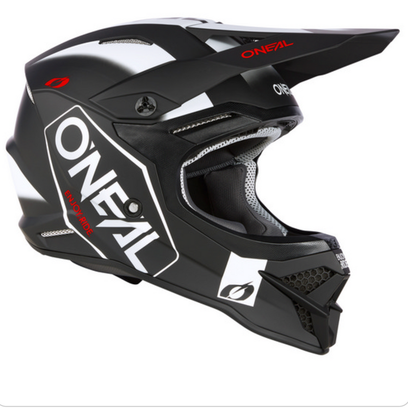 O'Neal 3SRS HEXX V.23 Helmet - Black/White - Size Small 56cm