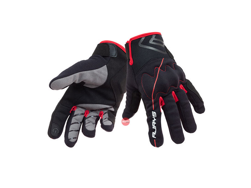 Rjays Twist Black Red Road Gloves Size Medium