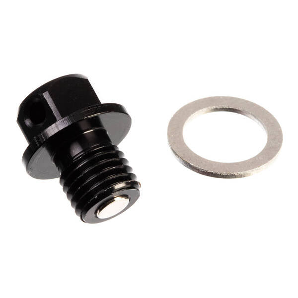 Whites Magnetic Sump Plug Black M12 X 12 - P1.5