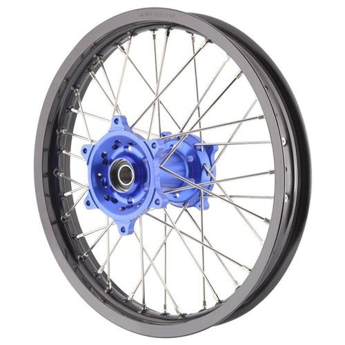 X-Tech Mx Mini Wheel Rear KX85 2014 Up Blk Rim/blu Hub/sil Spokes 14 1.60