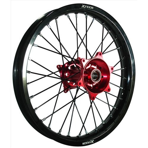 X-Tech Honda Late Crf 2.15x19 Rear Blk Rim/red Hub/blk Spk