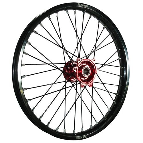 X-Tech Ktm/husq/gas Gas 1.60x21 Front Blk Rim/red Hub/blk Spk