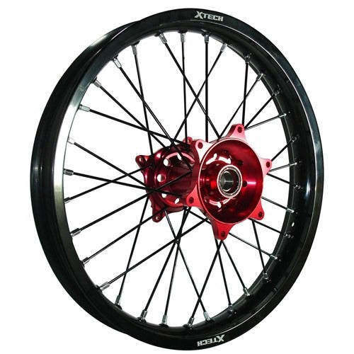 X-Tech Ktm/husq/gas Gas 2.15x18 Rear Blk Rim/red Hub/blk Spk