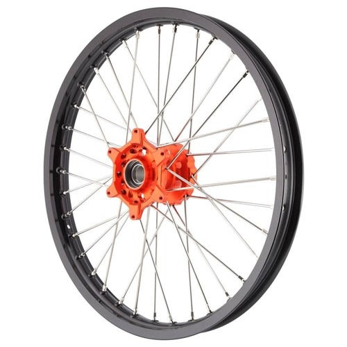 X-Tech Mx Mini Wheel Front KTM85 2012 Up Blk Rim/org Hub/sil Spokes 19 1.40