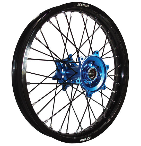 X-Tech Kaw KX/KXF/RMZ250 4-6 2.15x19 Rear Blk Rim/blu Hub/blk Spk