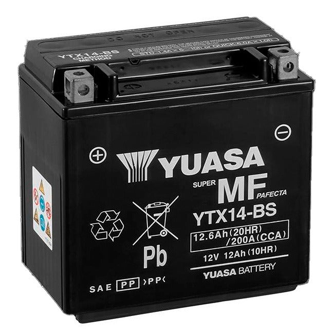 Yuasa YTX14-BS Battery - Factory Activated Not Dg