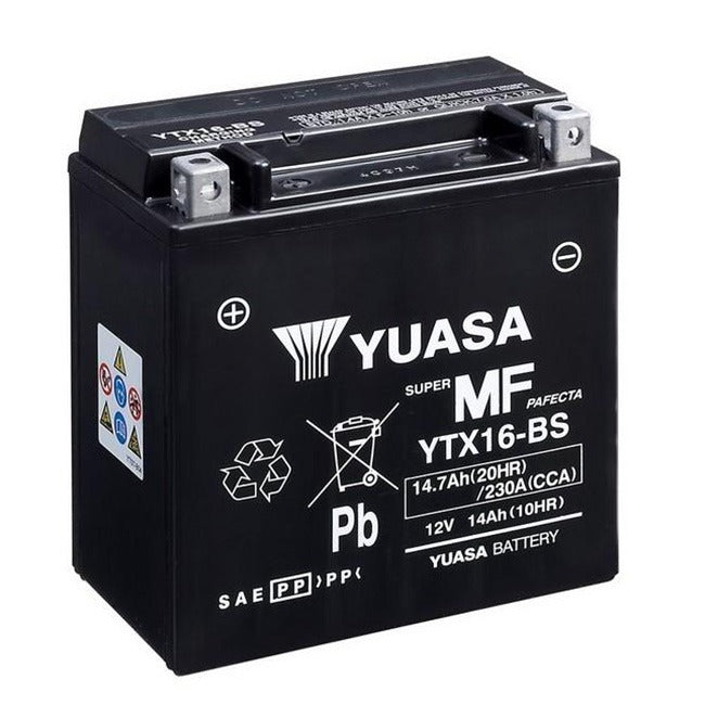 Yuasa YTX16-BS Battery - Factory Activated Not Dg