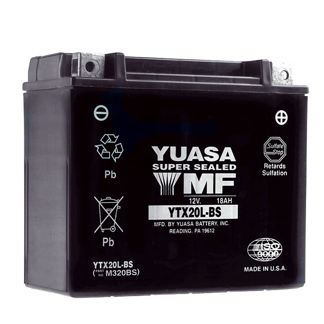 Yuasa YTX20L-BS Battery - Factory Activated Not Dg