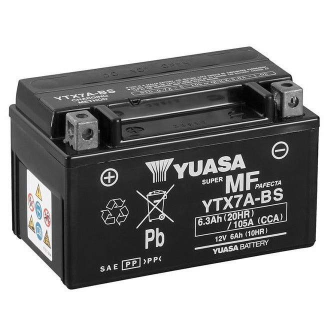 Yuasa YTX7A-BS Battery - Factory Activated Not Dg