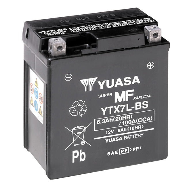 Yuasa YTX7L-BS Battery - Factory Activated Not Dg