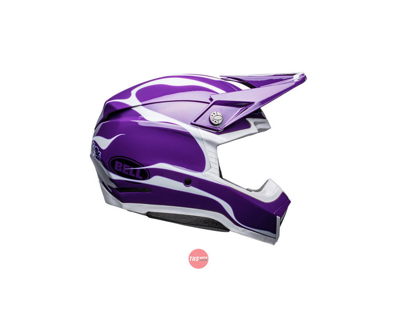 Bell MOTO-10 SPHERICAL Slayco LE Purple/White Size Medium 58cm