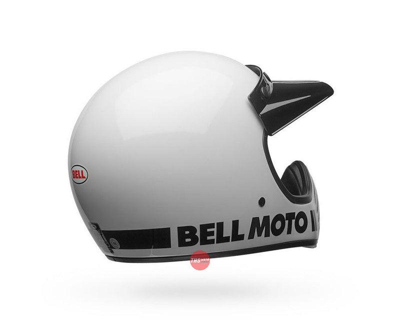 Bell MOTO-3 Classic Gloss White Road Helmet Size Large 60cm