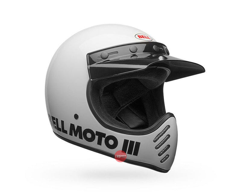 Bell MOTO-3 Classic Gloss White Road Helmet Size Large 60cm