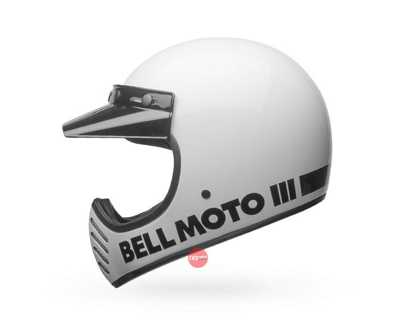 Bell MOTO-3 Classic Gloss White Road Helmet Size Medium 58cm