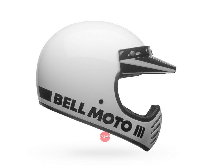 Bell MOTO-3 Classic Gloss White Road Helmet Size Medium 58cm