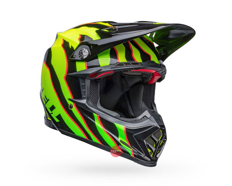 Bell MOTO-9S FLEX Claw Gloss Black/Green Size Large 60cm