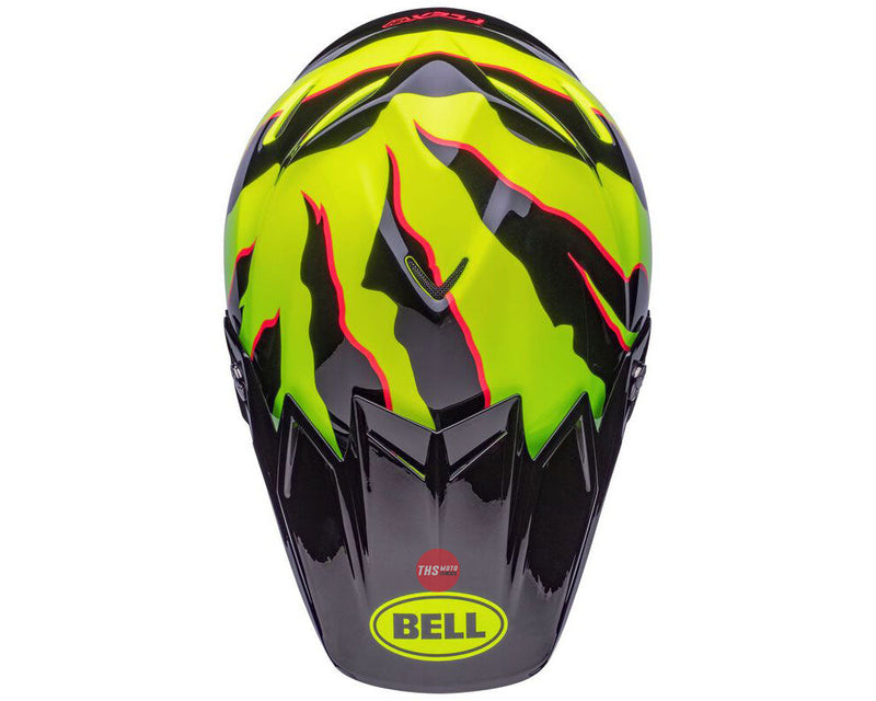 Bell MOTO-9S FLEX Claw Gloss Black/Green Size Medium 58cm