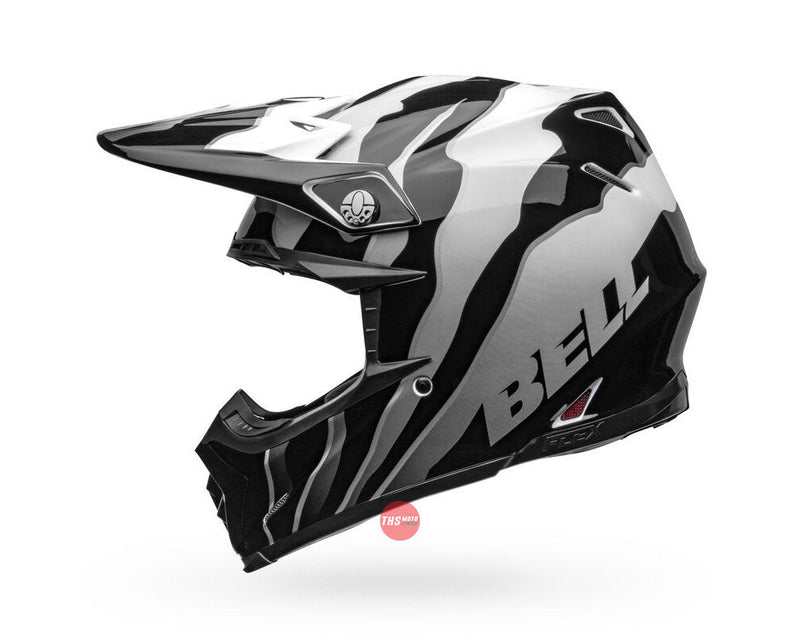 Bell MOTO-9S FLEX Claw Gloss Black/White Size XL 62cm