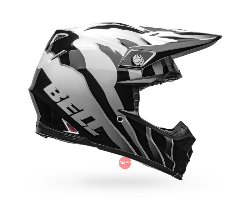 Bell MOTO-9S FLEX Claw Gloss Black/White Size Small 56cm