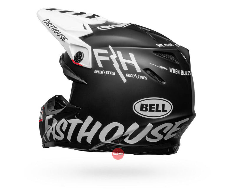 Bell MOTO-9S FLEX Fasthouse Flex Crew Matte Black/White Size Medium 58cm